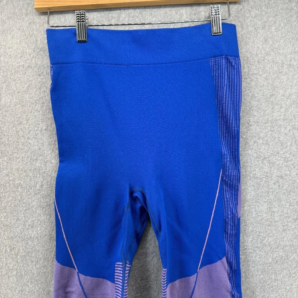 LAPP.‎ Womens Size Large Full Length Blue Purple Leggings Workout Athletic Gym